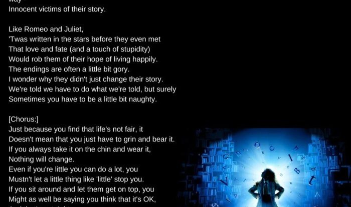 Lyrics for quiet from matilda