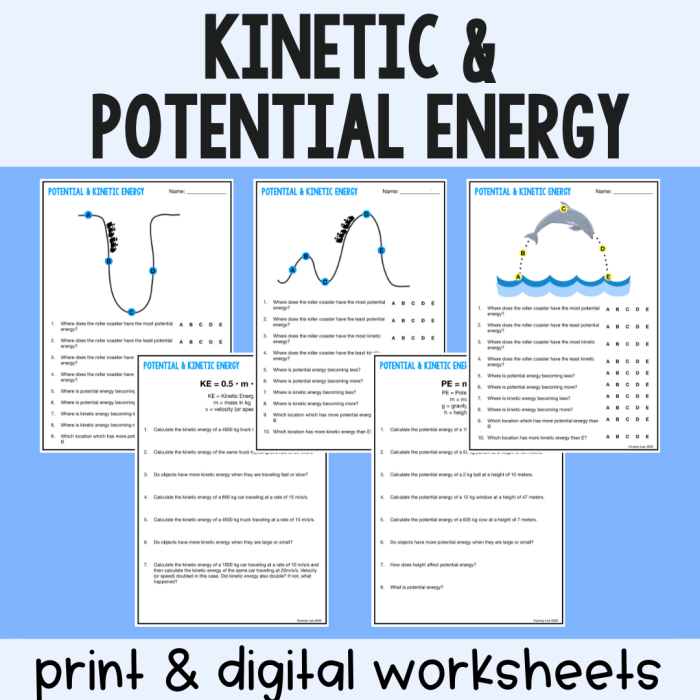 Potential and kinetic energy webquest answer key