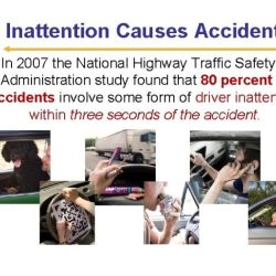 Distractions and driver inattention are a cause of 65